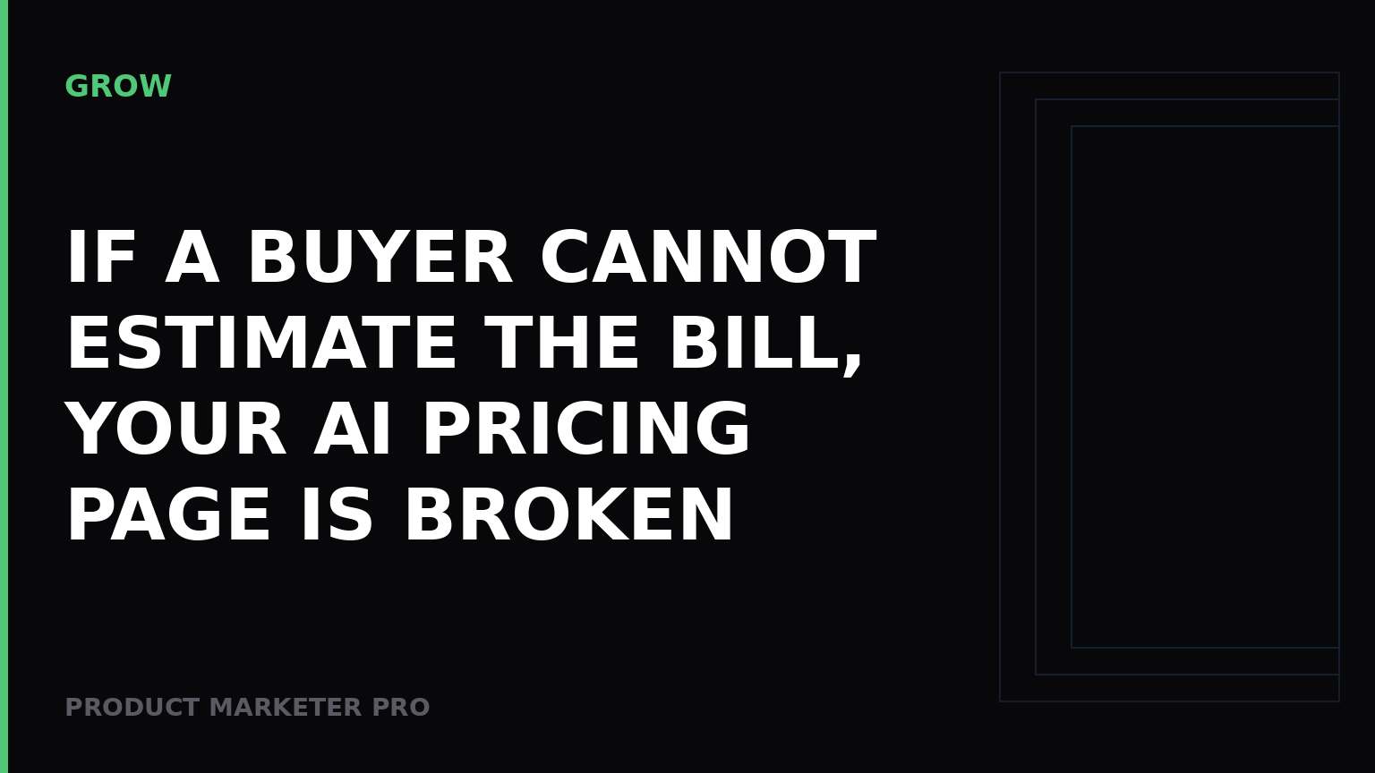 If a buyer cannot estimate the bill, your AI pricing page is broken