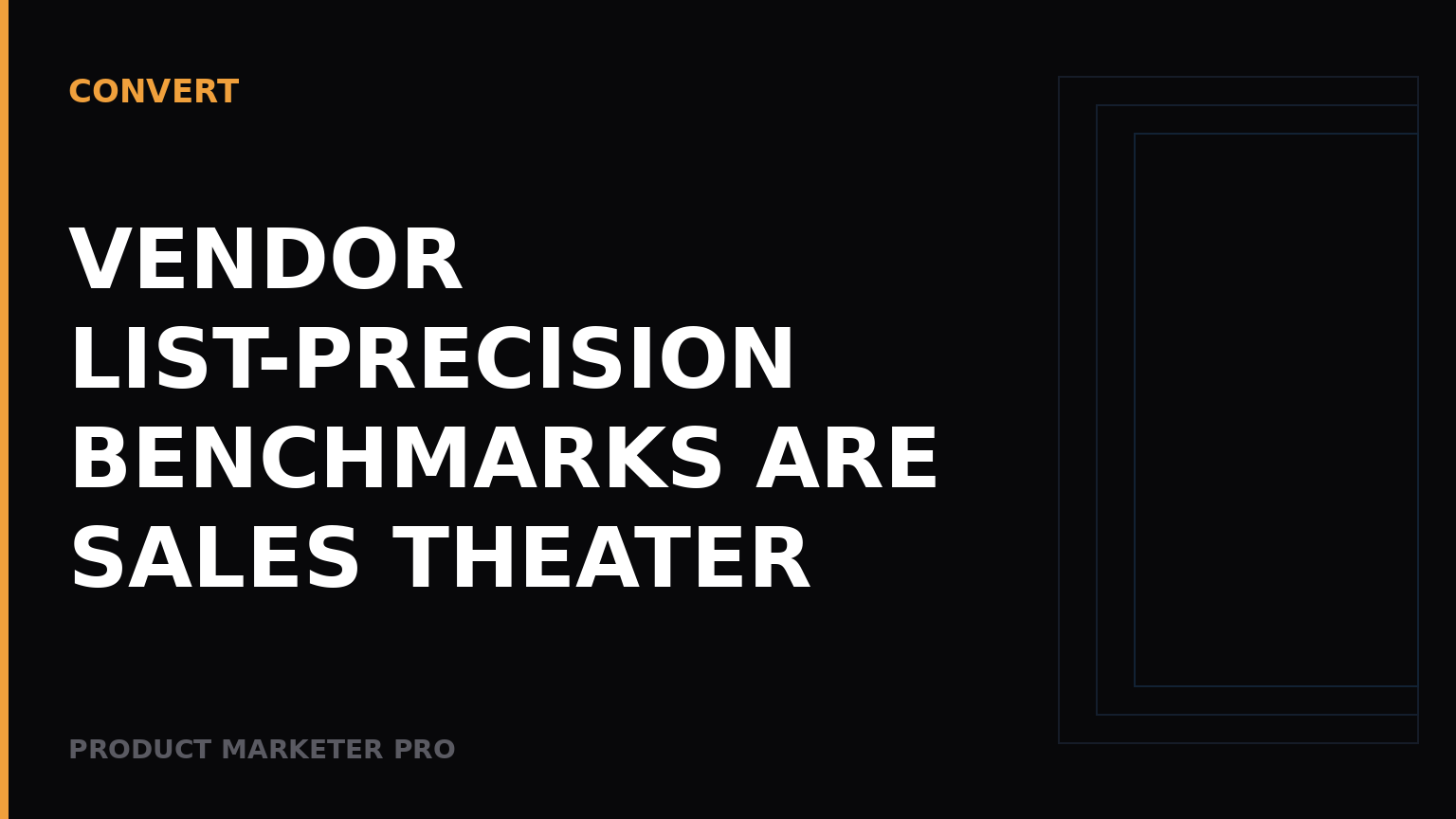 Vendor list-precision benchmarks are sales theater