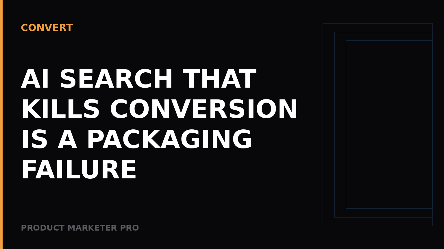AI search that kills conversion is a packaging failure