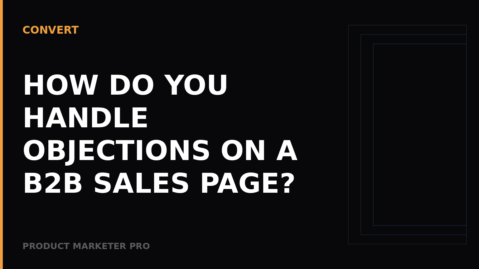 How do you handle objections on a B2B sales page?