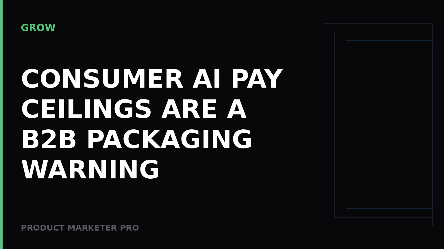 Consumer AI pay ceilings are a B2B packaging warning