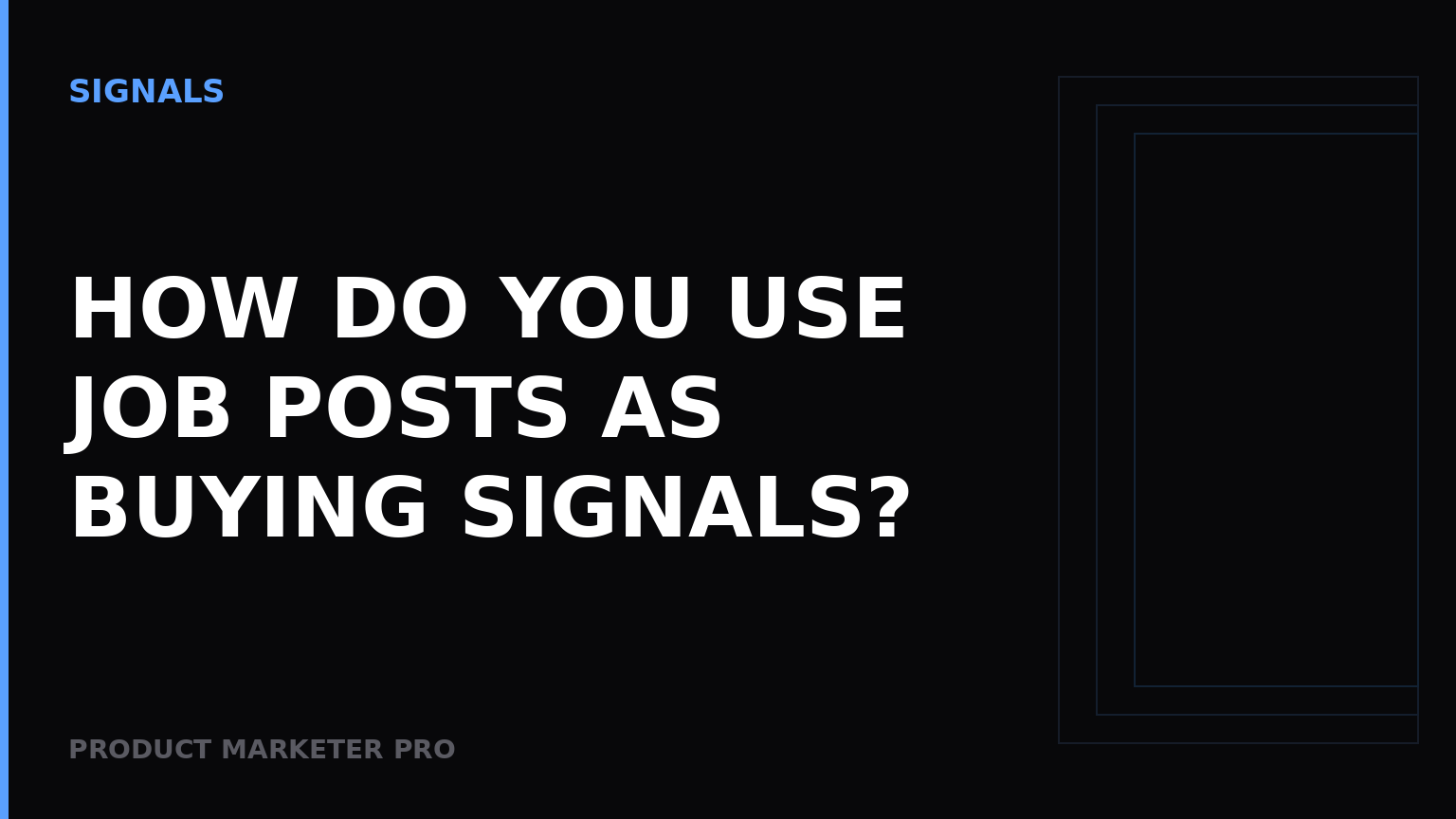 How do you use job posts as buying signals?