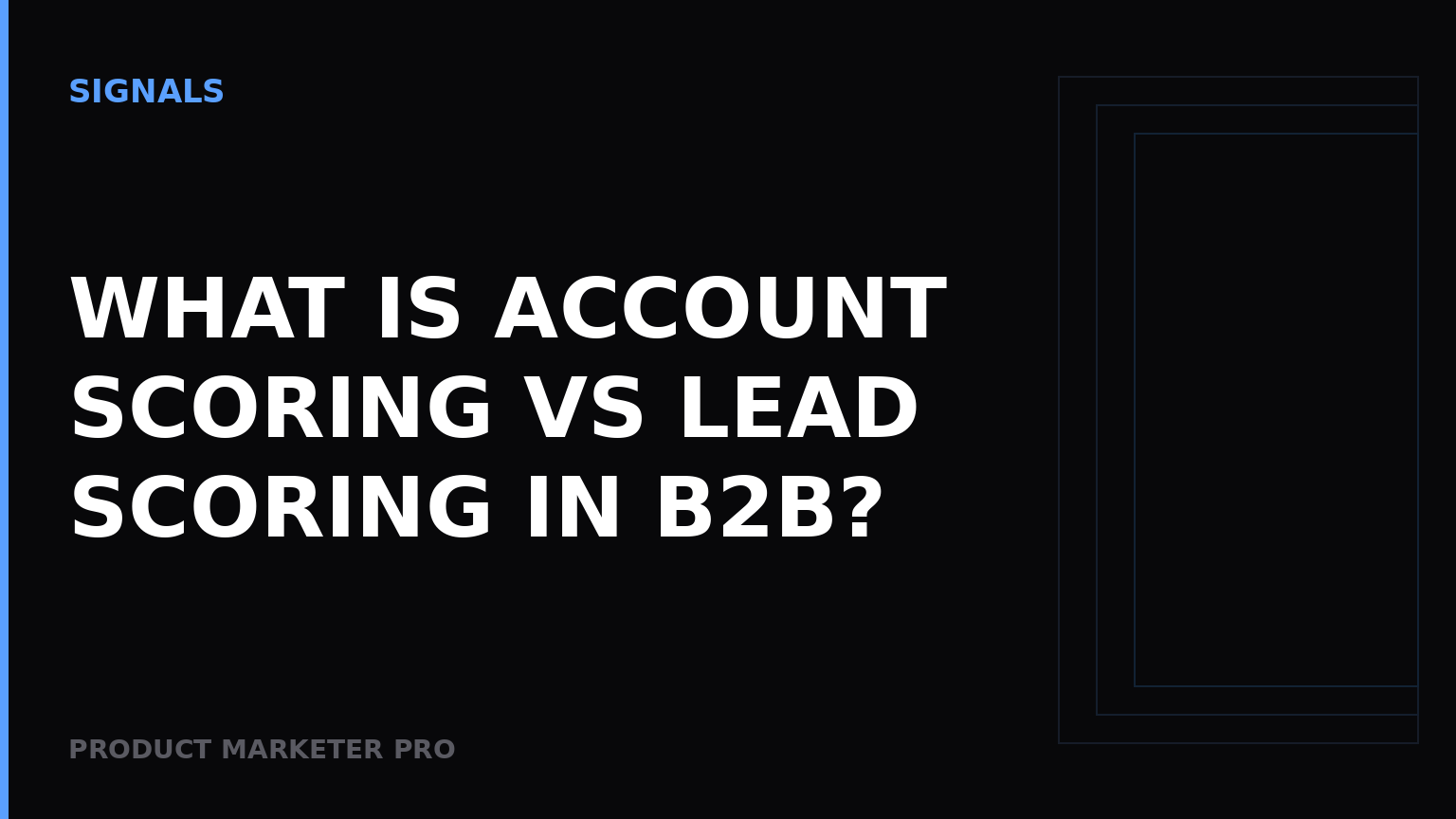 What is account scoring vs lead scoring in B2B?