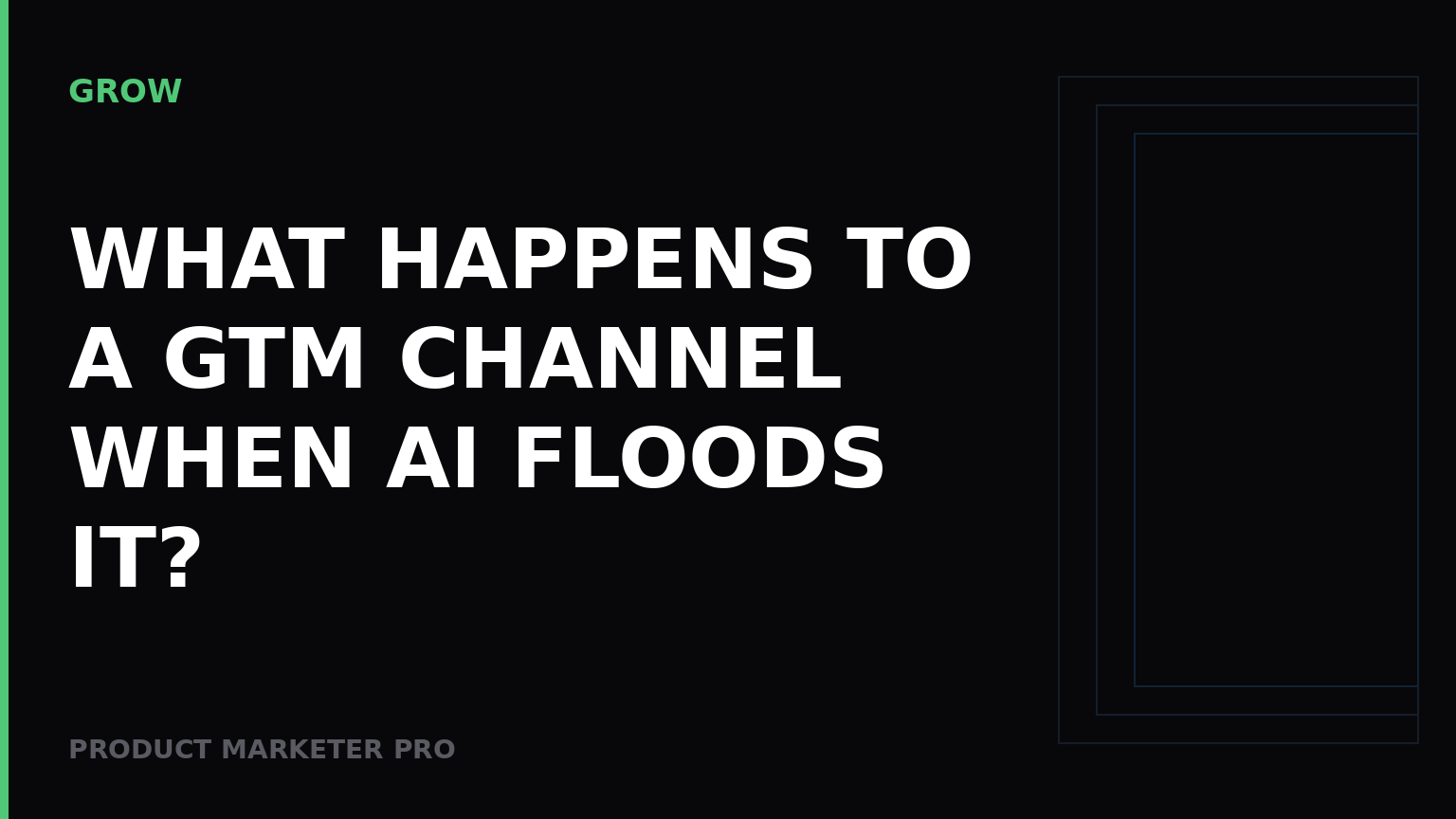 What happens to a GTM channel when AI floods it?