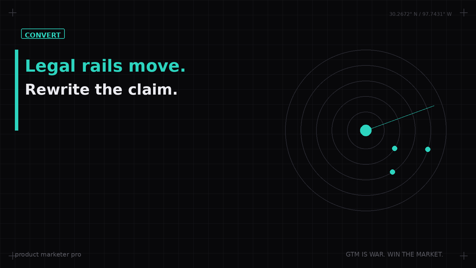 When legal rails move, GTM messaging has to move with them