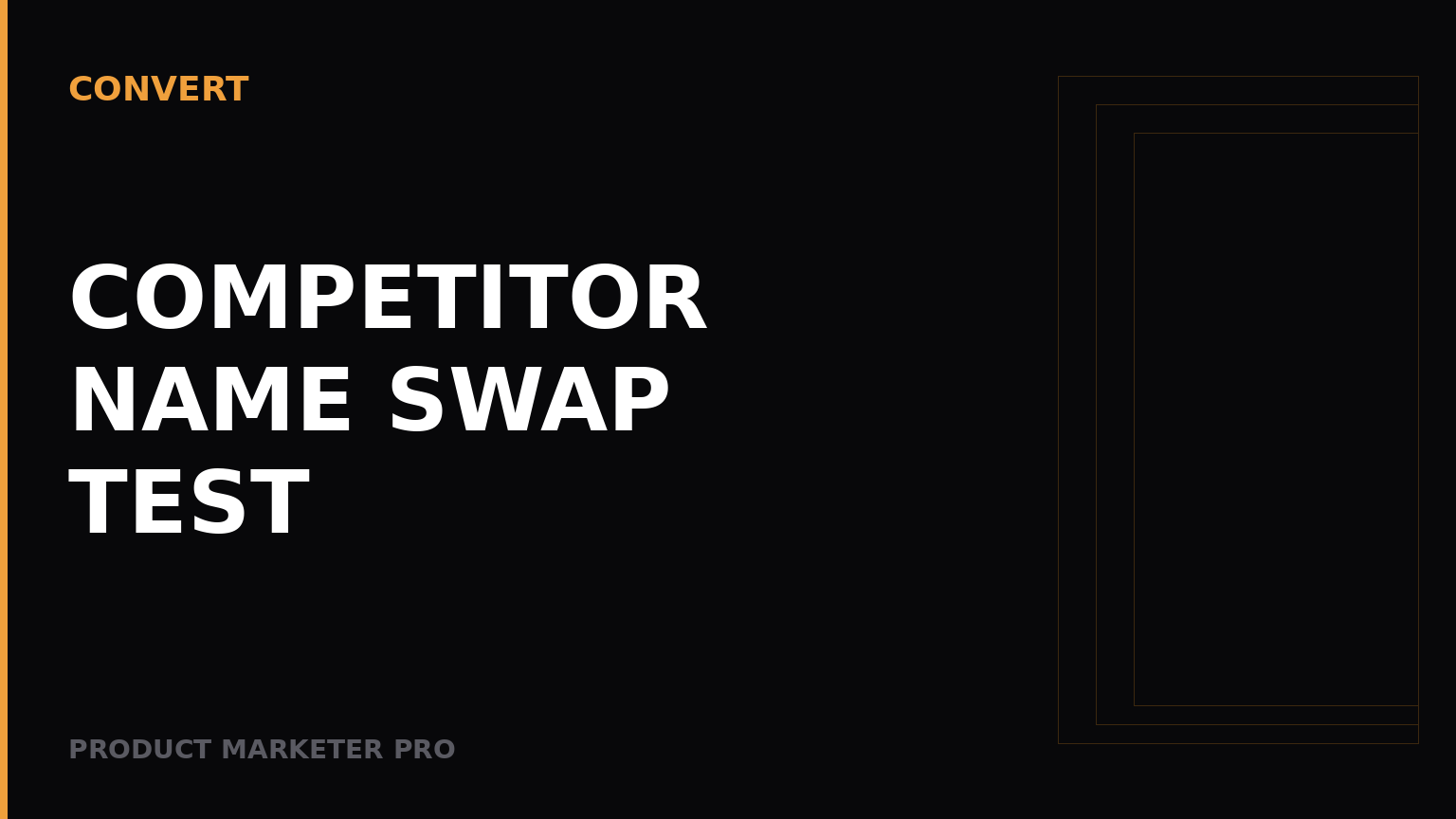 How to pressure-test positioning with the competitor-name swap