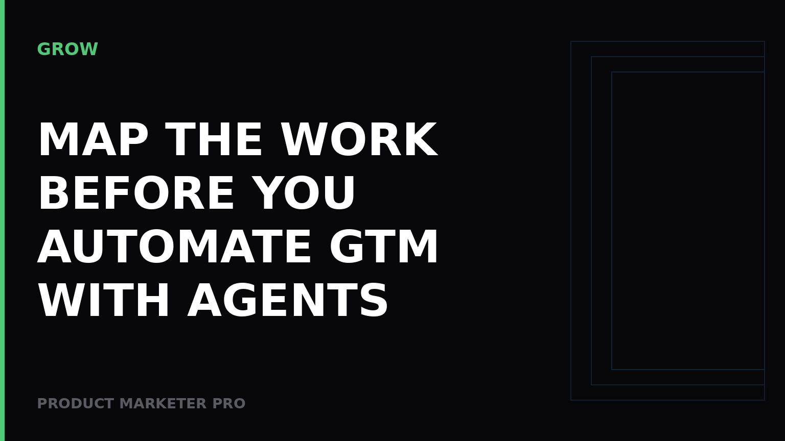 Map the work before you automate GTM with agents