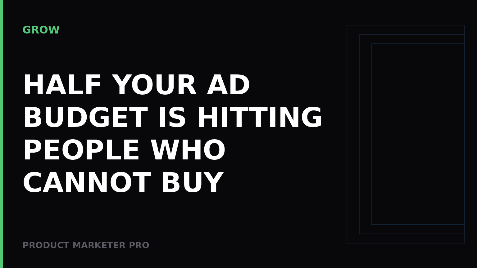Half your ad budget is hitting people who cannot buy