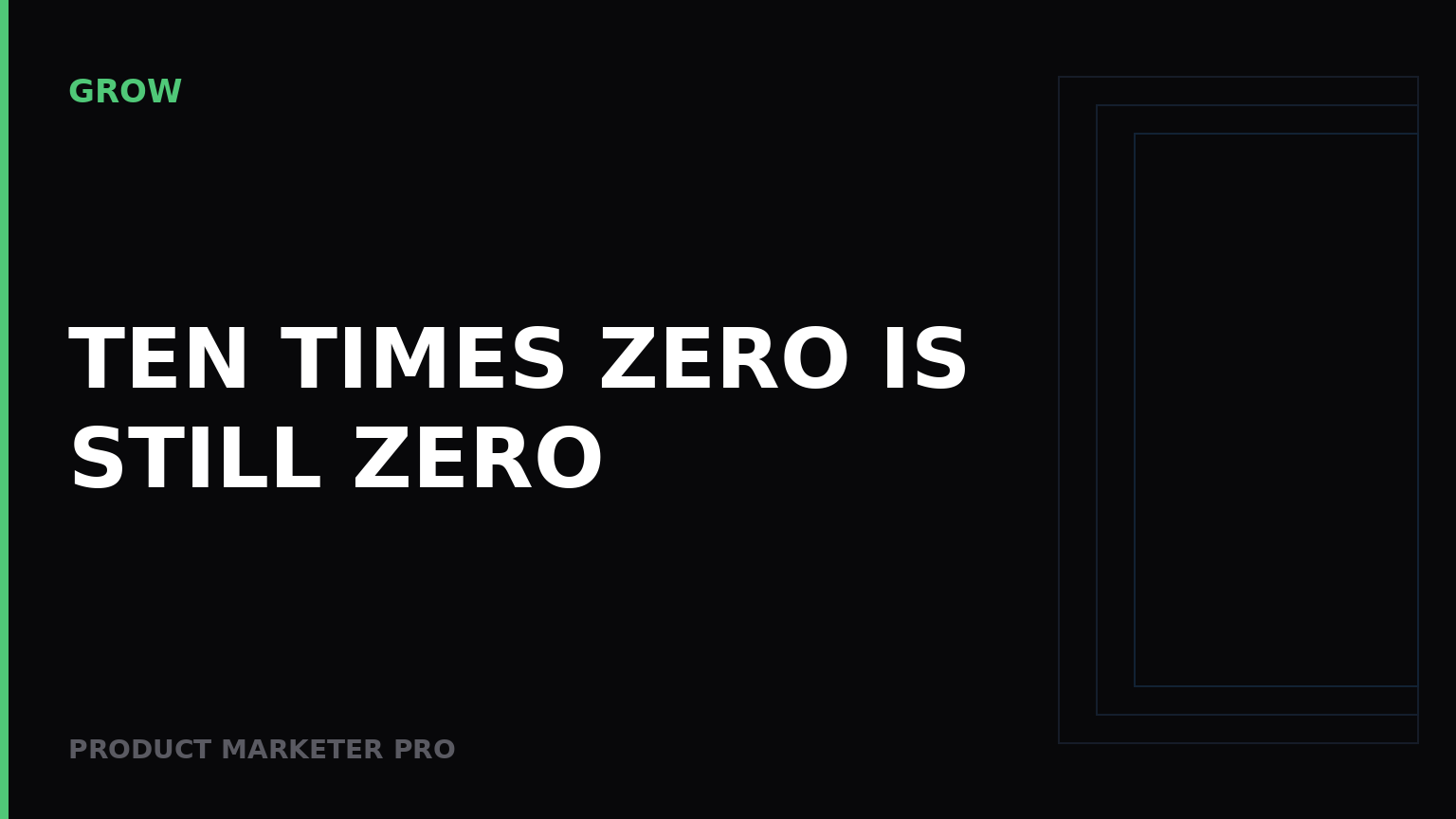 Ten times zero is still zero