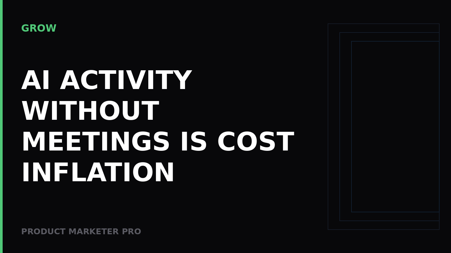 AI activity without meetings is cost inflation